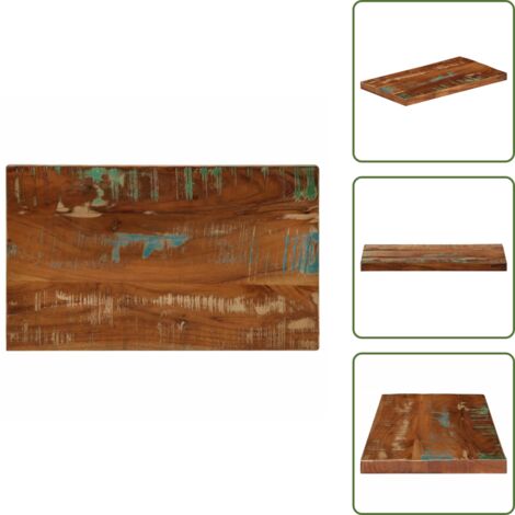 Mesa rústica - vidaXL Tablero mesa rectangular madera maciza reciclada 50x40x2,5 cm - Mesa de comedor