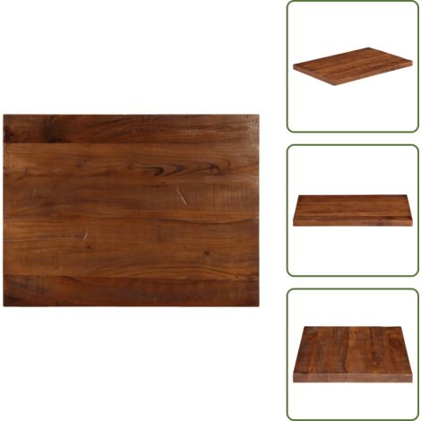 Mesa rústica - vidaXL Tablero mesa rectangular madera maciza reciclada 90x70x2,5 cm - Mesa de comedor
