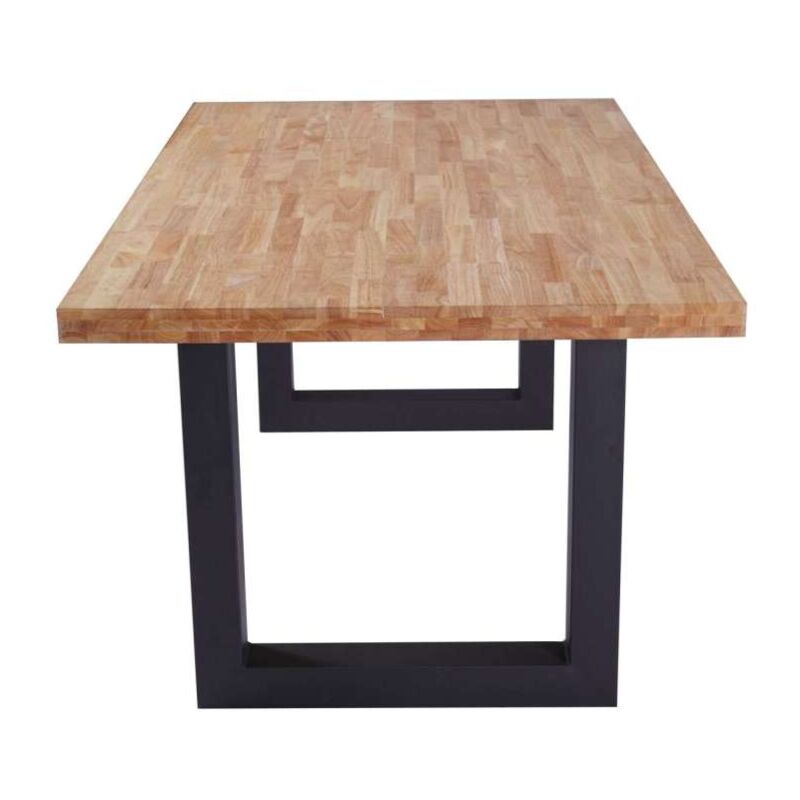 

Mesa salon fija Loft color roble estructura blanca o negra 75 cm(alto)160 cm(ancho)100 cm(largo) Color ROBLE CLARO/NEGRO
