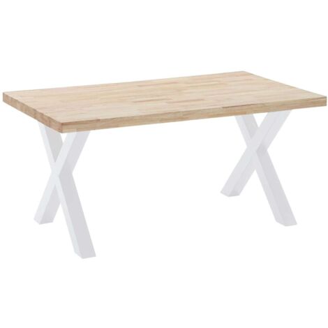 Mesa salon fija X-Loft-160 acabado roble nordish/blanco, 76 cm(alto)160 cm(ancho)90 cm(largo)