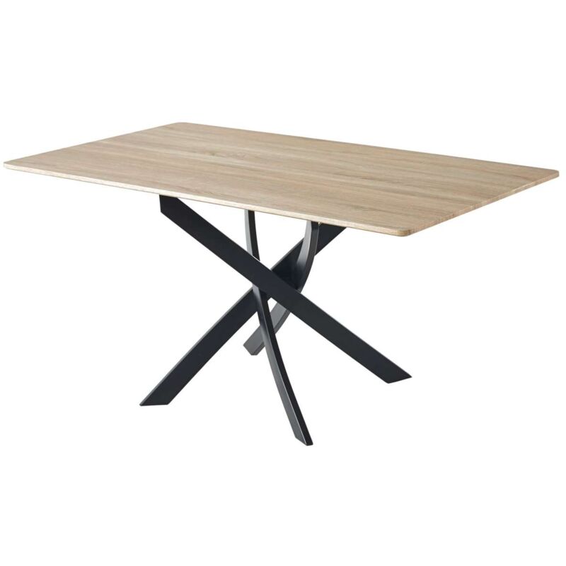 

Mesa salon Zen fija roble/negro 75 cm(alto)140 cm(ancho)80 cm(largo)