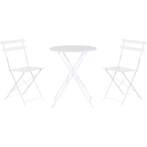Mesa Set 3 Metal 60X60X71 Blanco