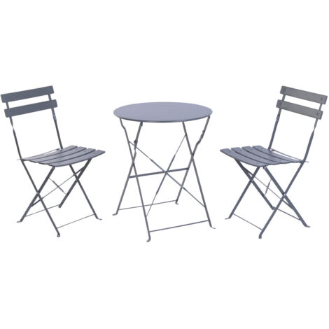 Mesa Set 3 Metal 60X60X71 Gris