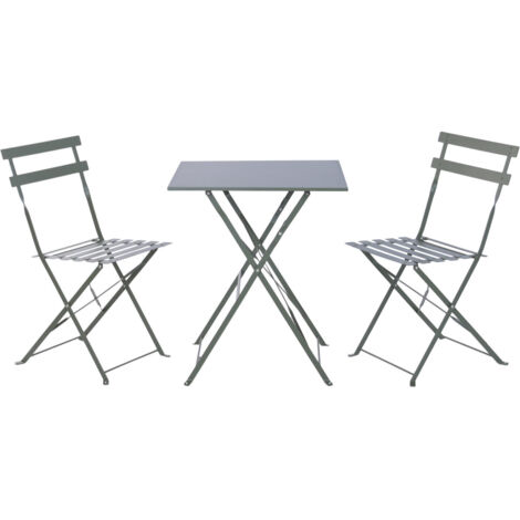 Mesa Set 3 Metal 60X60X71 Verde