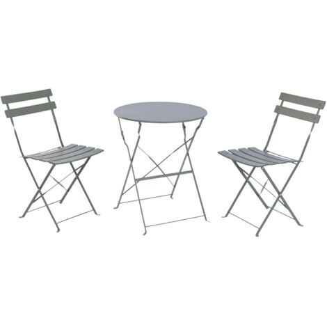 Mesa Set 3 Metal 60X60X71 Verde