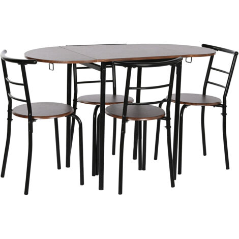 Mesa Set 5 Mdf Metal 121X55X78 Negro