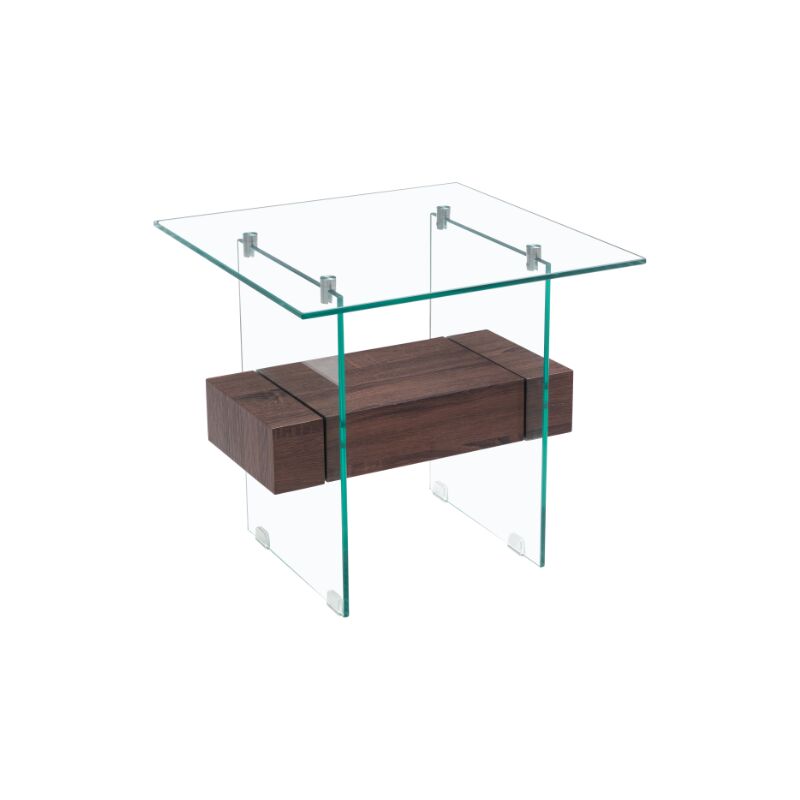 

Mesa SUIZA, baja, madera, cristal, 55 x 55 cms