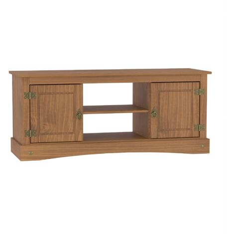Mesa Television 2 Puertas Rustica De Pino