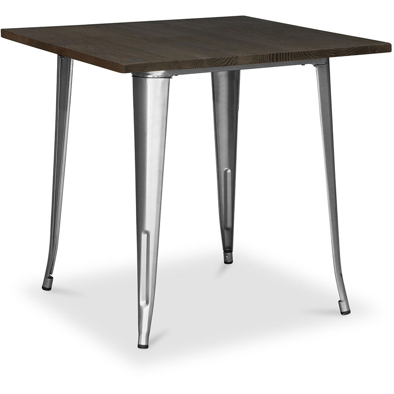 

Mesa de Comedor Stylix - 80 cm - Madera Oscura Acero Madera, Hierro