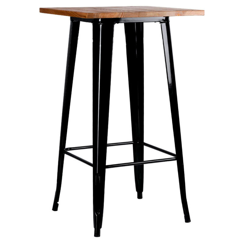 

Mesas Bar - Mesa Torix Alta Madera Natural 60 cm - Negro