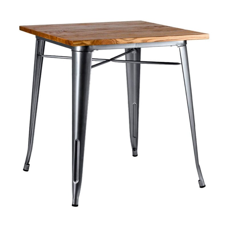 

Mesas Comedor - Mesa Torix Cuadrada Madera Natural 80 cm - Gris