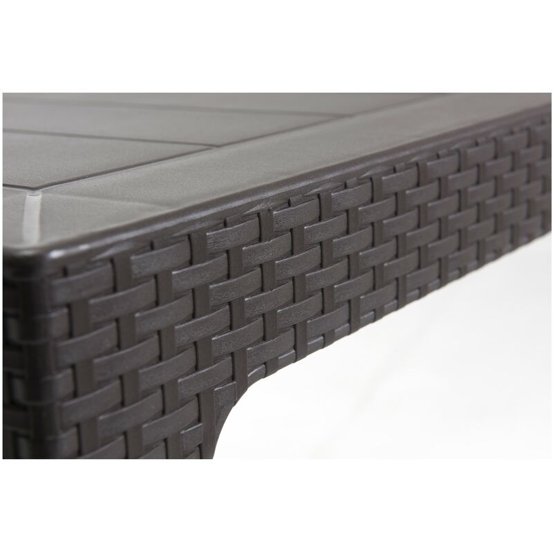 

BHD - Mesa TROPICAL, polipropileno marrón chocolate, 150 x 90 cms