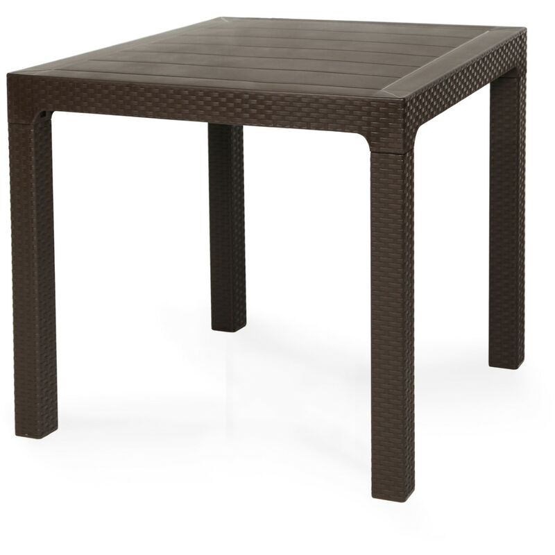 

Mesa TROPICAL, polipropileno marrón chocolate, 80 x 80 cms