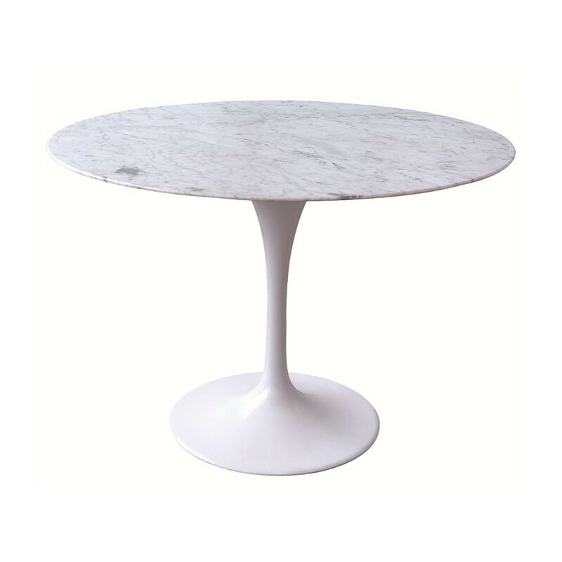 

Mesa TUL, aluminio, mármol blanco de 120 cms