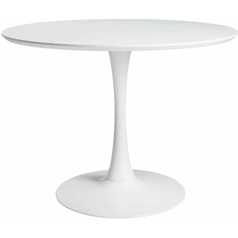 

BHD - Mesa TUL (H), base de metal, tapa lacada blanca, 120 cms de diámetro