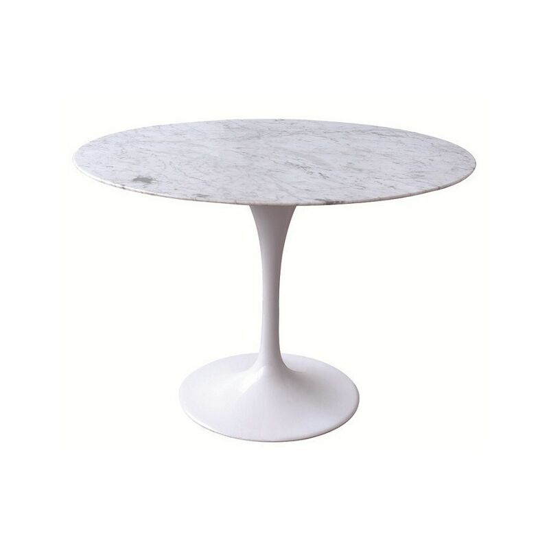 

Mesa TUL, aluminio, mármol blanco de 100 cms