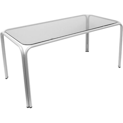 Mesa Vega chasis plata cristal fumé
