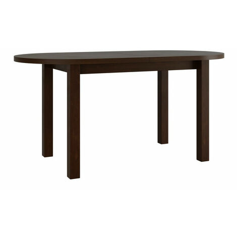 Mesa Victorville 121, Nuez, 76x80x160cm, Alargamiento, Aglomerado laminado, Madera