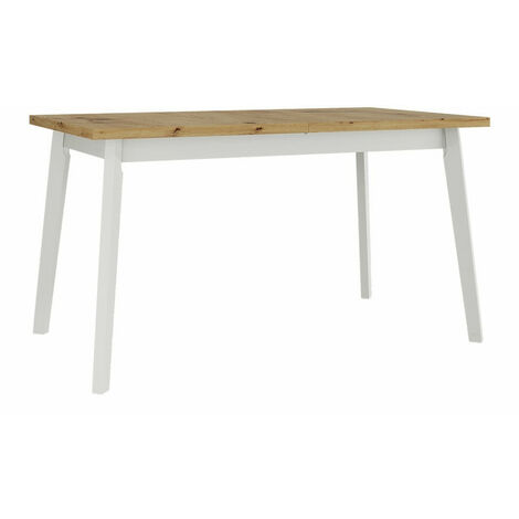 Mesa Victorville 129, Roble Artisan, 75x80x140cm, Alargamiento, Aglomerado laminado, Madera