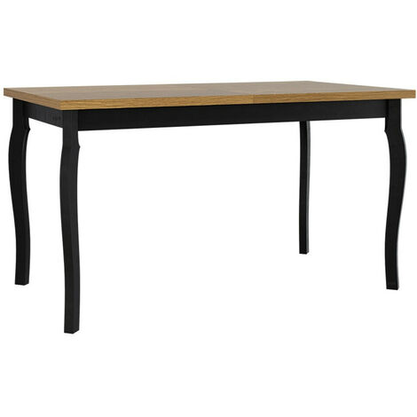 Mesa Victorville 331, Roble nieto, 78x80x140cm, Alargamiento, Aglomerado laminado, Madera