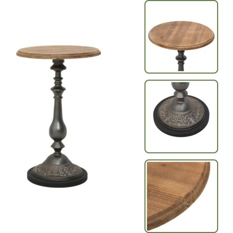 Mesa vintage - vidaXL Mesa auxiliar de madera de abeto maciza marrón 40x64 cm - Mesa decorativa