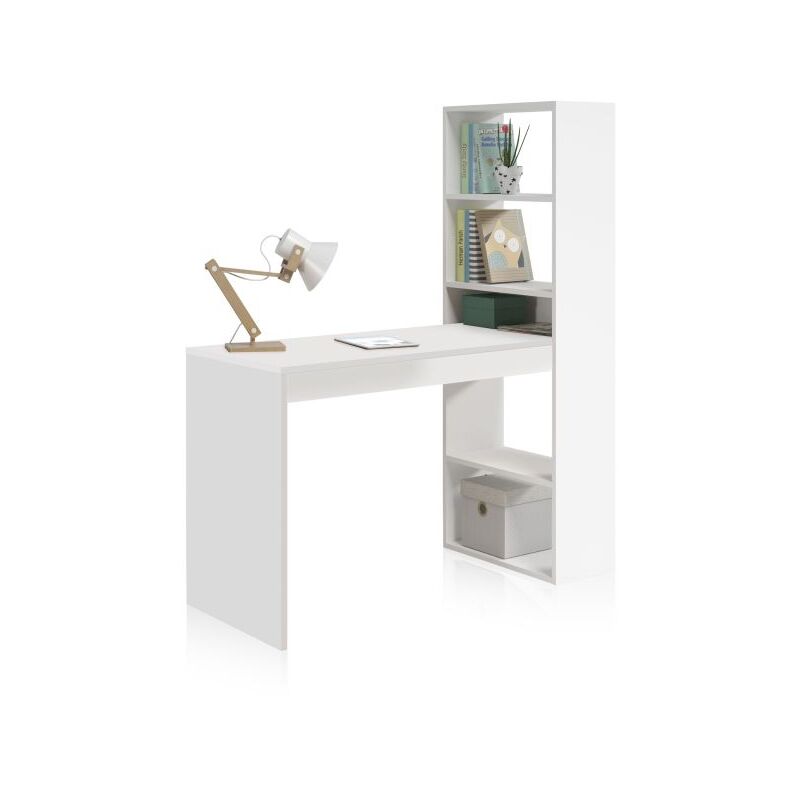

Mesa de escritorio con estantería DuploBlanco Artik (Blanco Mate)