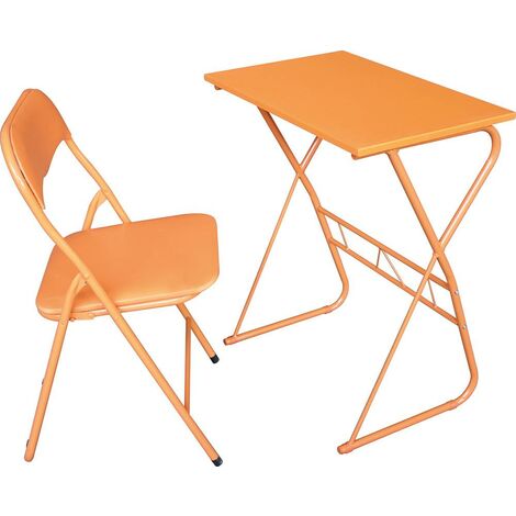 Mesa y silla escolar naranja