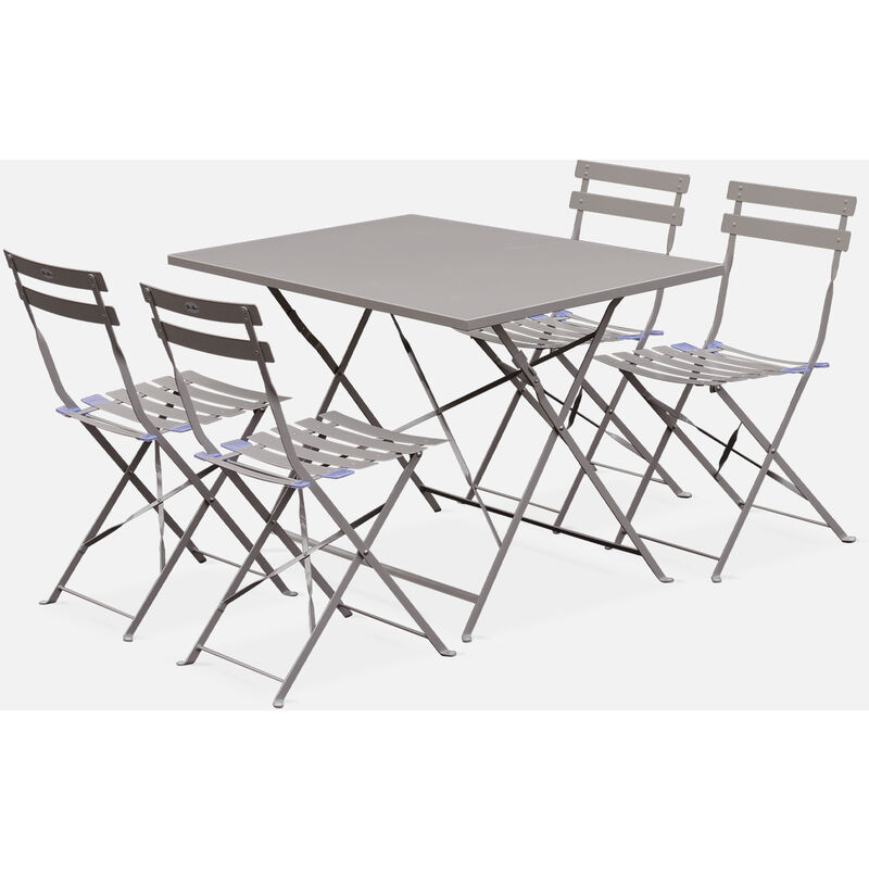 

Mesa y sillas de jardin redonda, verde, 2 plazas | Emilia | Alice's Garden - Gris pardo