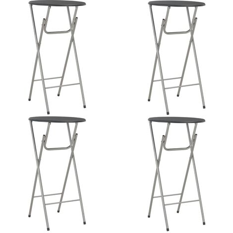 Mesas altas de cocina 4 unidades MDF negro 60x112 cm