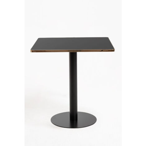 Mesas Auxiliares - Mesa Firro Cuadrada 70cm Negra - Negro