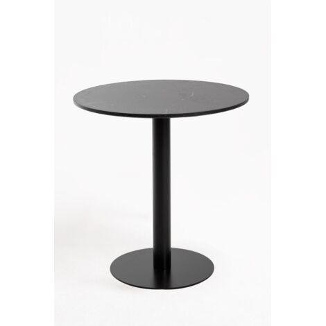 Mesas Auxiliares - Mesa Firro Redonda 70cm Negra - Negro