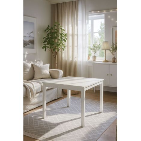 Mesas bajas de centro - Mesa Centro Tian 60x60cm Blanca