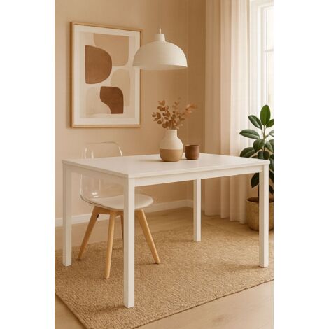 Mesas bajas de centro - Mesa Centro Tian 75x40cm Blanca