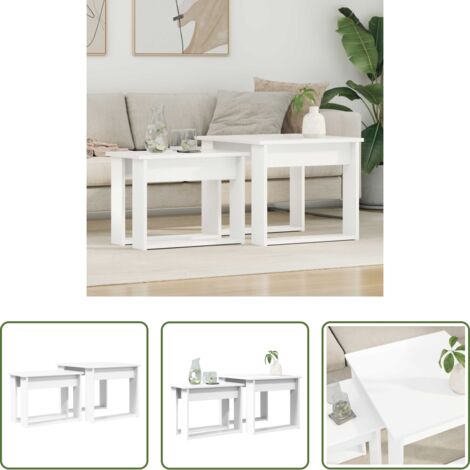 Mesas de café -  Juego de Mesas de Centro 2 pcs Madera de ingeniería