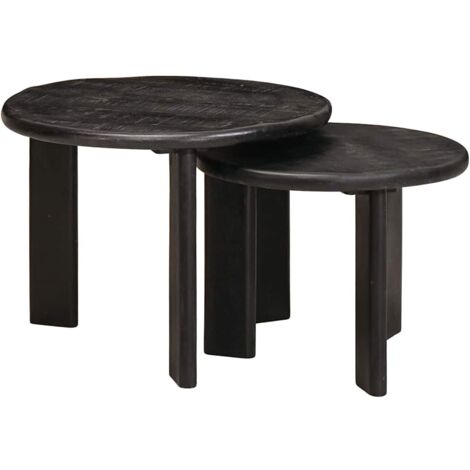 Mesas de Café Nido 2 pcs Madera de mango maciza