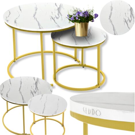 Mesas de centro redondas, industriales, glamour, mesa, 60x60, 40x40, juego de mesas de centro