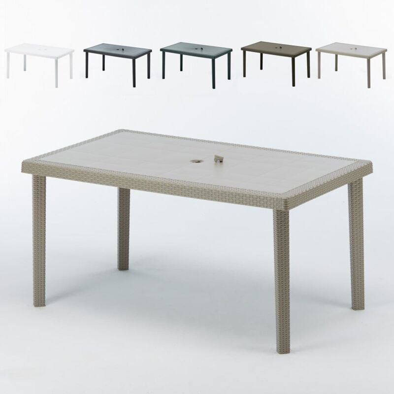 

Mesas de poliratán rectangulares 150x90 Grand Soleil BOHÈME oferta stock 12 piezas | Beige