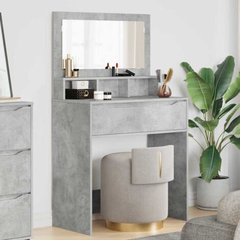 Mesas de tocador de dormitorio Gris Concreto 80 x 39,6 x 135 cm