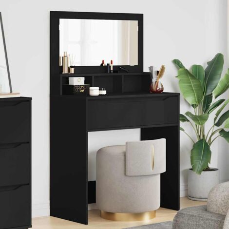Mesas de tocador de dormitorio Negro 80 x 39,6 x 135 cm