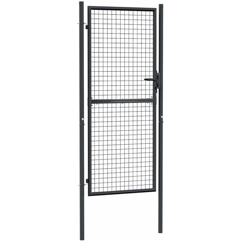 Vidaxl - Mesh Garden Gate Galvanised Steel 100x250 cm Grey