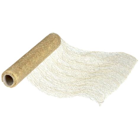 Mesh-Gewebe metalisiert 28x400cm gold - Atmosphera créateur d'intérieur