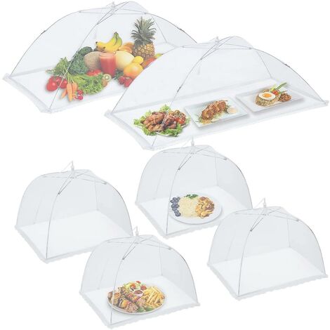 Mesh-Lebensmittelabdeckungen, 6 Stück – Pop-up-Lebensmittelabdeckungszelte – Lebensmittelnetze mit hoher Dichte für Party, Picknick, Grillen und Partys