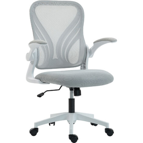 Mesh Office Chair with Foldable Backrest - Light Grey