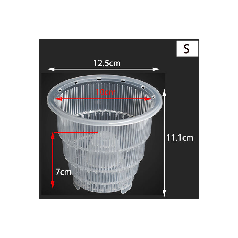Meshpot 4/5/6 Inch Clear Orchid Pot con fori
