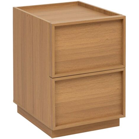 Mesilla de noche de madera framy de 2 cajones - 5five