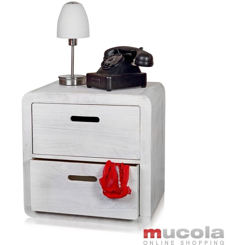 

Mesa Mesita de noche mesa de sofá diseño 3 piezas cajones cajonera Blanco Shabby Madera mesa auxiliar consola de noche armario de noche