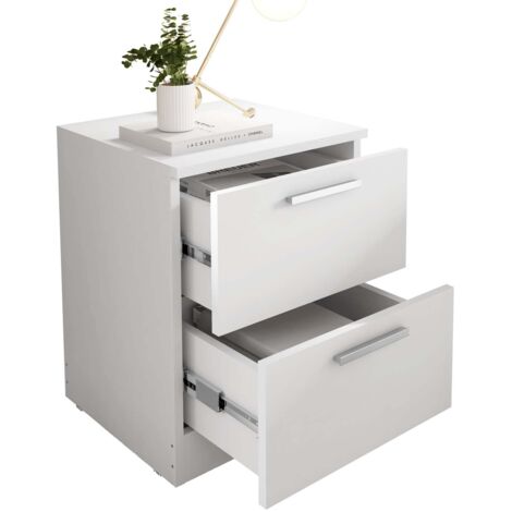 Mesita 2 Cajones Brujas 49X38X36 Blanco