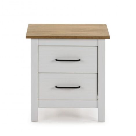 Mesita 2 cajones Mariana acabado blanco 49.50 cm(alto) 46 cm(ancho) 35 cm(largo)