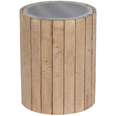 Mesita Auxiliar Abeto Mdf 36X36X45 Natural