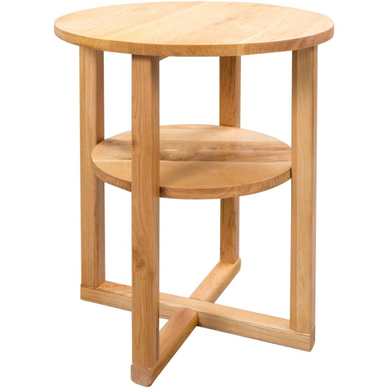 

vidaXL Madera Maciza de Roble Mesita Auxiliar 40x50 cm Marrón - Marrón